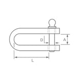 Allen Brothers 5mm Forged D Shackle