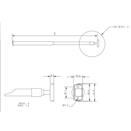 Allen Brothers Carbon Fibre Tiller Extension 2'