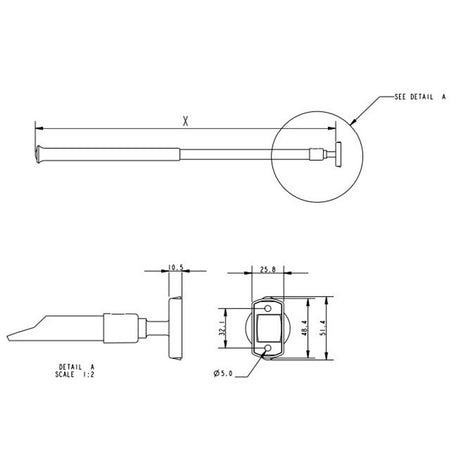 Allen Brothers Carbon Fibre Tiller Extension 2'3"