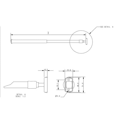 Allen Brothers Carbon Fibre Tiller Extension 4'