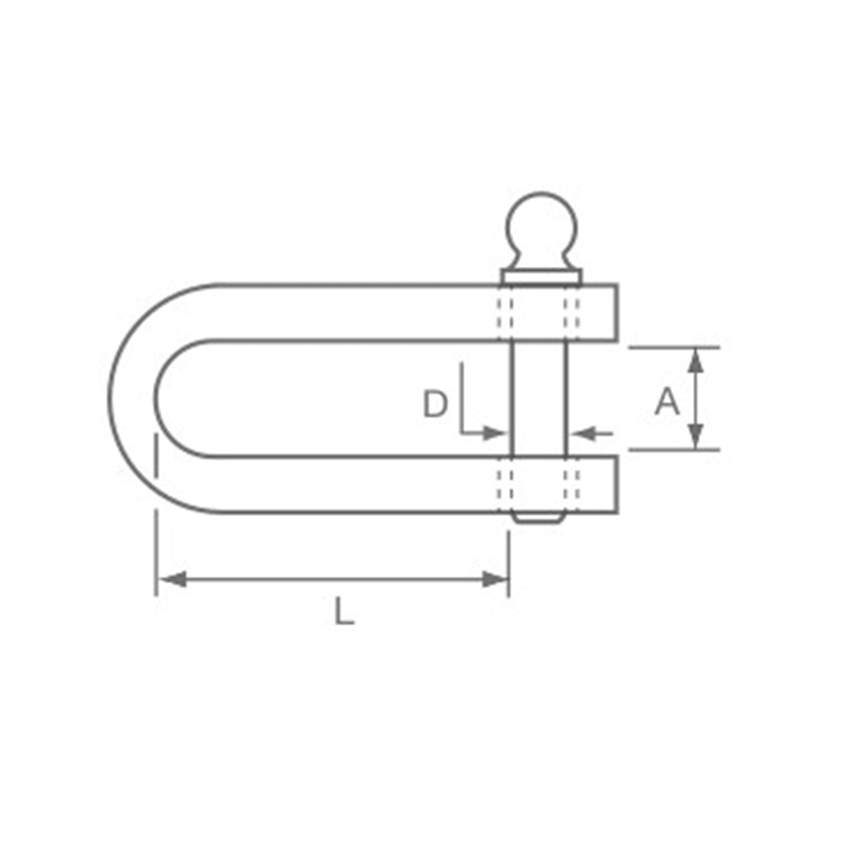 Allen Brothers Bow Strip Shackle with 8mm Screw Pin
