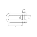 Allen Brothers Twisted Strip Shackle with 6mm Screw Pin