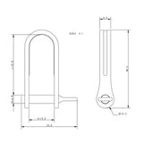 Allen Brothers 5mm x 36mm Strip Shackle
