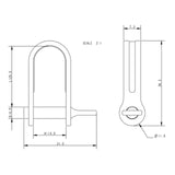 Allen Brothers 5mm x 26mm Strip Shackle