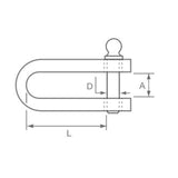 Allen Brothers 5mm x 12mm Halyard Shackle