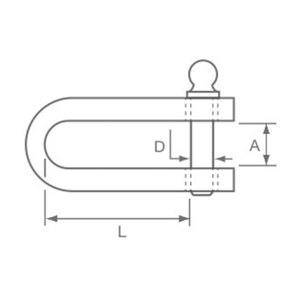 Allen Brothers Strip Shackle with 5mm Key Pin & Halyard Retaining Pin
