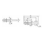 Allen Brothers M6 X 60mm Eye Bolt