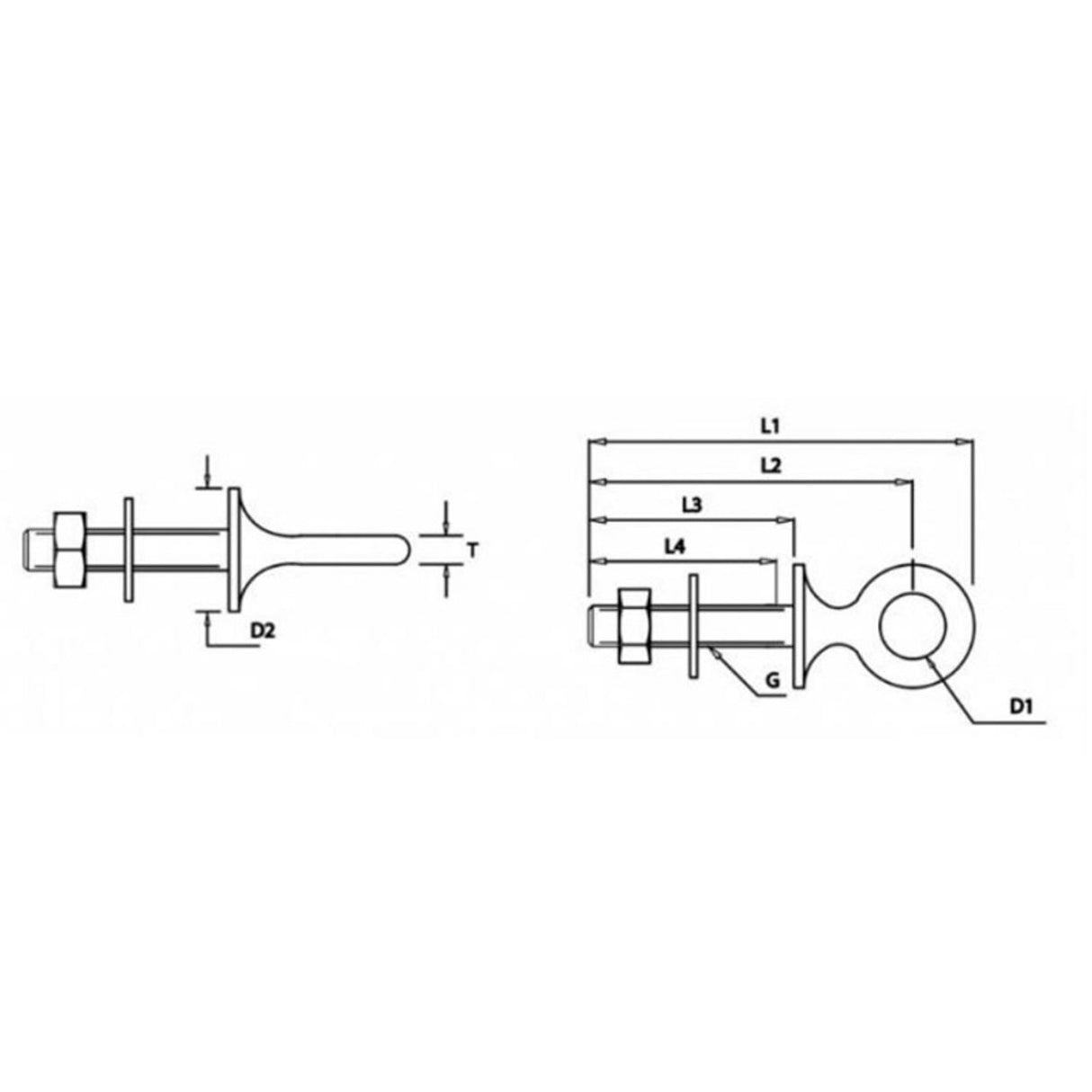 Allen Brothers M8 X 35mm Eye Bolt