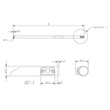 Allen Brothers Tiller 1000MM Silver