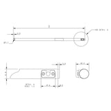 Allen Brothers Tiller 1200MM Silver