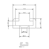 Allen Brothers 16MM Alloy Track Drilled X 3660MM