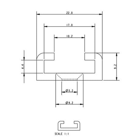 Allen Brothers 16MM Alloy Track Drilled X 3660MM