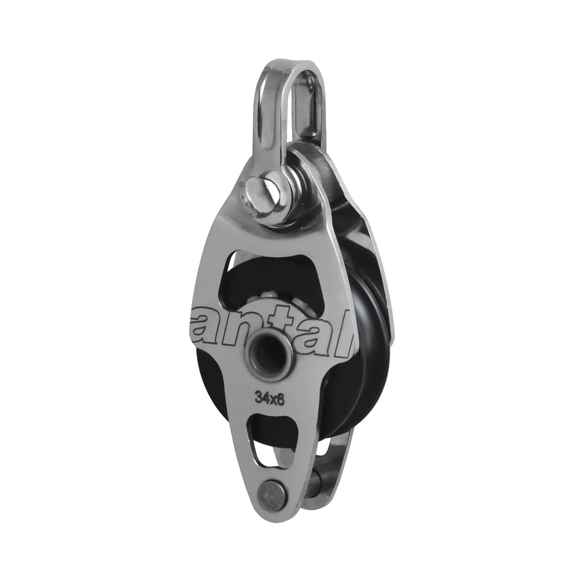 Antal 34mm Single Swivel Shackle Block w/ Becket & Cleat