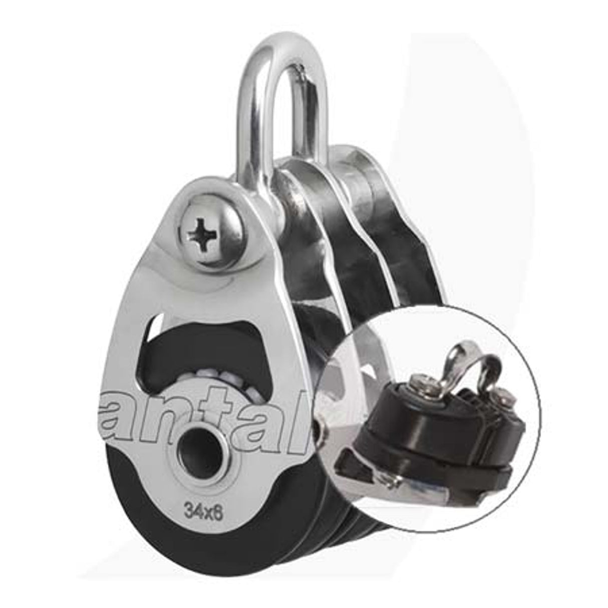 Antal 34mm Triple Shackle Block w/ Cleat