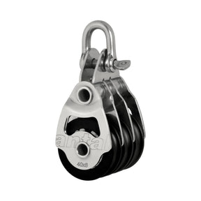 Antal 40mm Triple Shackle Block w/ Cleat