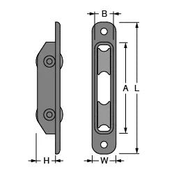 Antal 40mm Mast Block Double Sheave