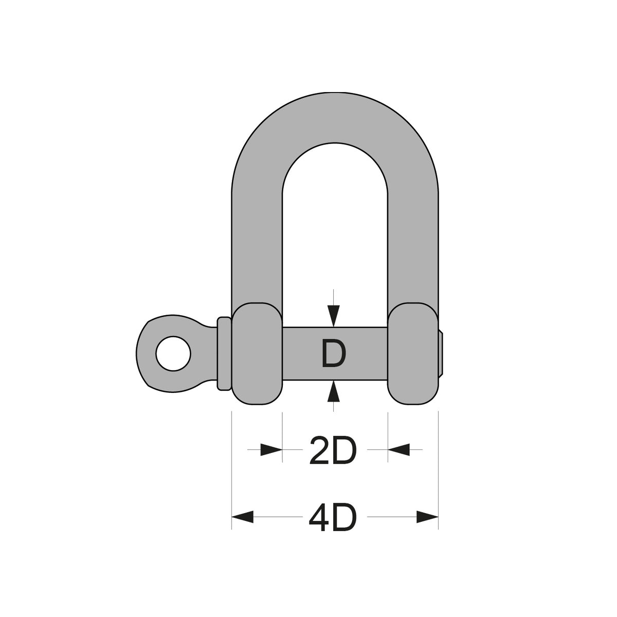 Antal 6mm HR Shackle for 70mm Blocks