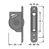 Antal 120mm Mast Block Single Sheave