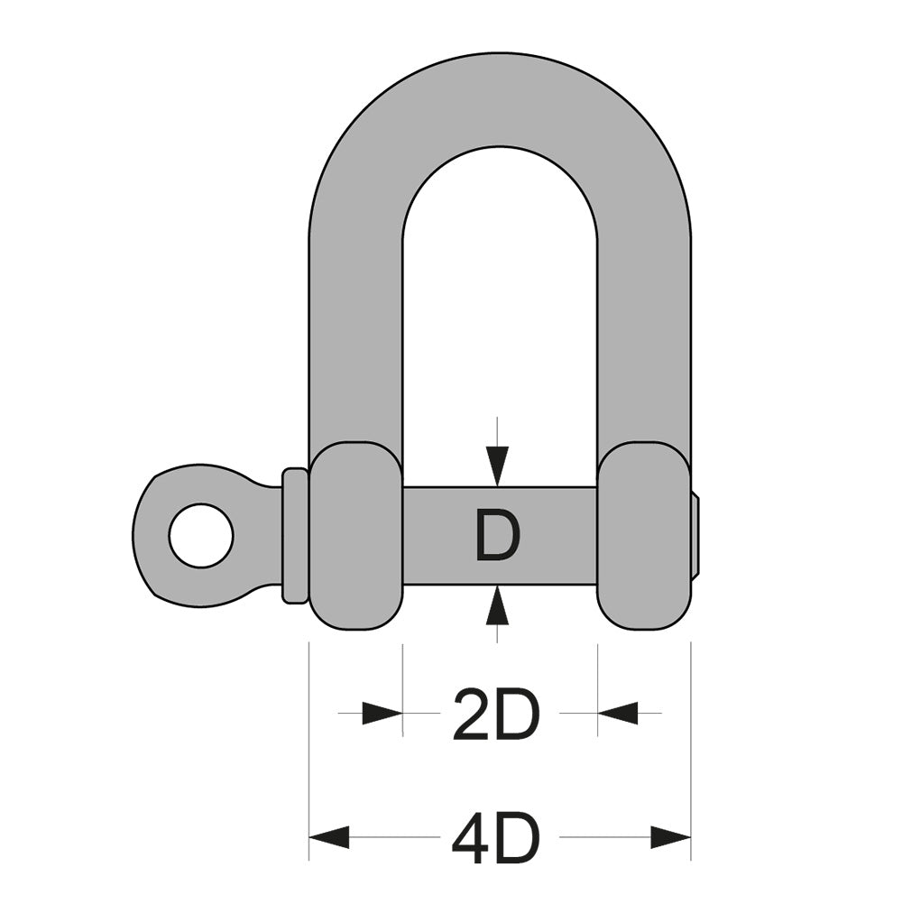 Antal 8mm HR Shackle for 80mm Blocks