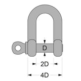 Antal 8mm HR Shackle for 80mm Blocks