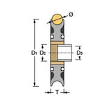 Antal Sheave D120-024 T25 ALU + Stainless Steel HUB (OPF)
