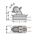 Antal 26X20 Track BB Size 100 Genoa Car, Becket, 2 Control Sheaves