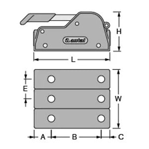 Antal V-Grip Triple Clutch, 10-12mm Line