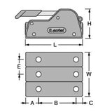 Antal V-Grip Triple Clutch, 10-12mm Line