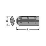Antal SBR 200 Maxi Aluminum Batten Receptacle (M12 Toggle) 26mm Diam.