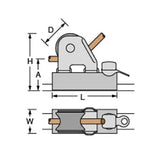 Antal 32X6 T-Track Genoa Car Mini 45mm Sheave