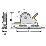 Antal T-Track 40X8 Genoa Car Double 2X160 ALU + Main SHE - ANT623.150B