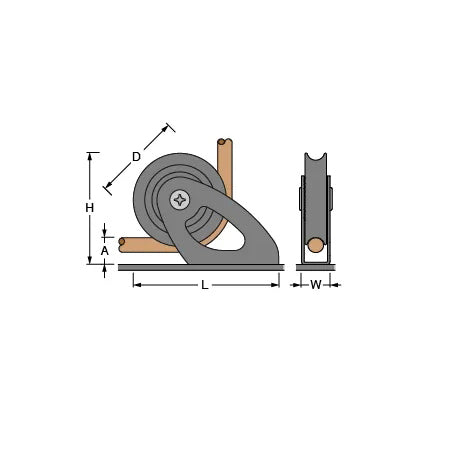 Antal Stainless Steel Deck-Block D180 Mast Base