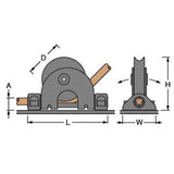 Antal Stainless Steel Hollow Pin Deck Block D 120
