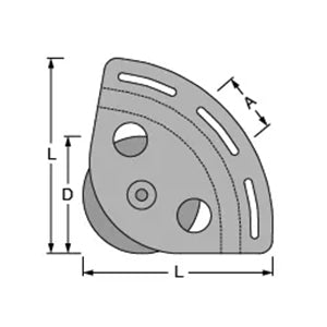 Antal 90mm Stainless Steel Clew Block