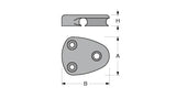 Antal Deck Friction Block, Aluminum, Max. Line 10mm