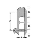 Antal 34mm Twin Halyard Block