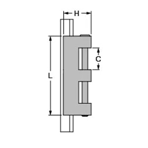Antal 22x11 Mast Track, HS22.40 Double Slider Reef Car, 110mm