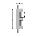Antal 22x11 Mast Track, HS22.40 Double Slider Reef Car, 110mm