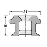 Antal Track24X16 L=2MT for SlugS, Holes SPACING 100