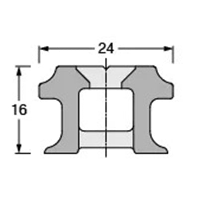 Antal Track 24X16 L=3MT, NO SlugS, Holes SPACING