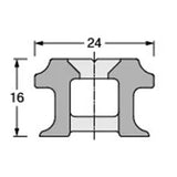 Antal Track 24X16 L=3MT, NO SlugS, Holes SPACING