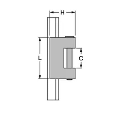 Antal 30x13 Mast Track, HS30 Simple Slider Intermediate, 70mm