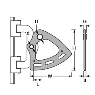 Antal 30x13 Mast Track, HS30 Headboard 60°