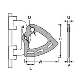 Antal 30x13 Mast Track, HS30 Headboard 60°
