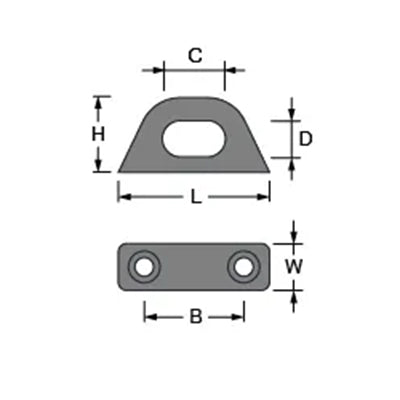 Antal Deck Ring Hole 20mm, Stainless Steel