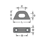 Antal Deck Ring Hole 20mm, Stainless Steel