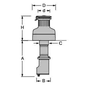 Antal Winch ST 66XT 2 Speed Electric Vertical 24V, Chrome