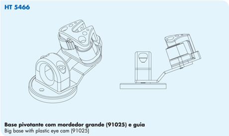 HT 5466 - Swivel Base with Eye & Big Cam - Mainsail Sheet
