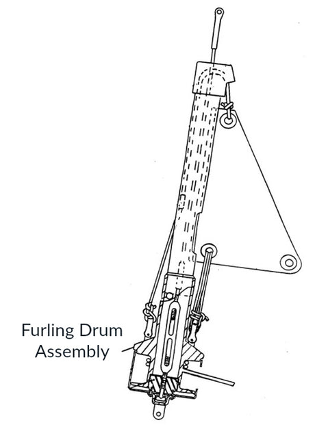 CDI FF2 Furling Drum Assembly (Does not include the stainless steel cup)