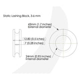 Colligo Marine Static Lashing Block, 3-6 mm